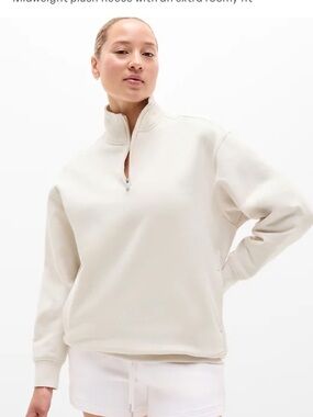 NEW - Athleta Forever Fleece 1/4 Zip Sweatshirt size Small